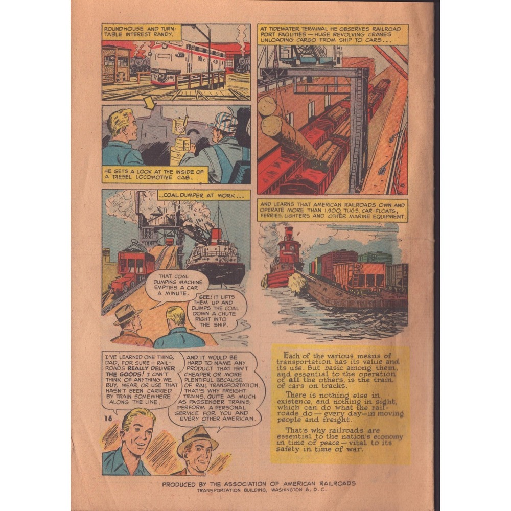 Railroads Deliver The Goods! Comic Association of American Railroads Bill Bunce - Picture 2 of 3